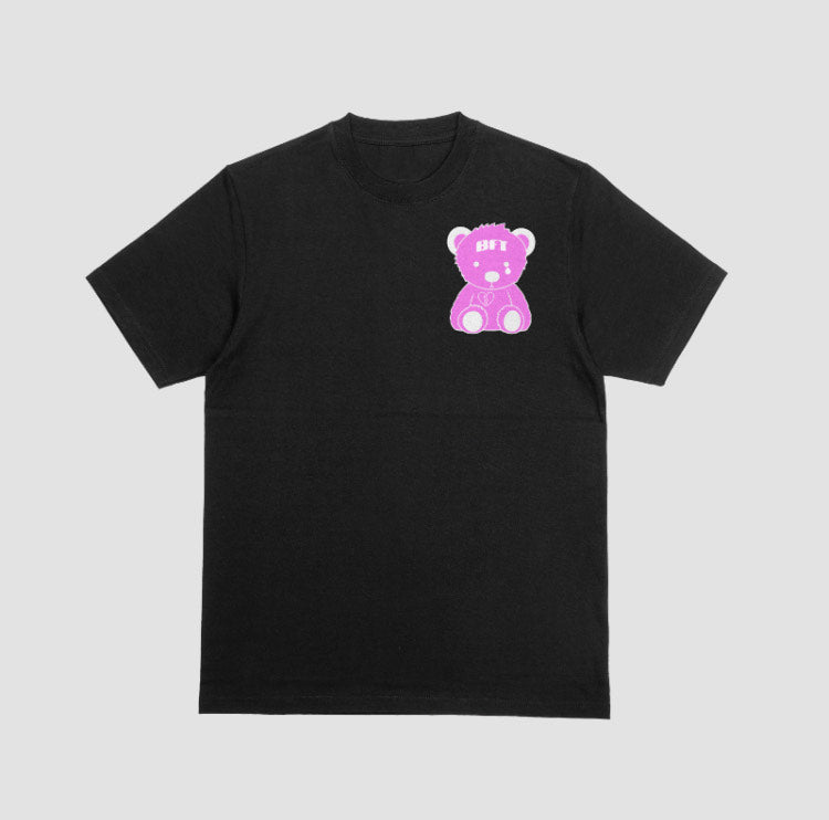 Pink/black BFT Broken Heart Teddy Bear T-Shirt
