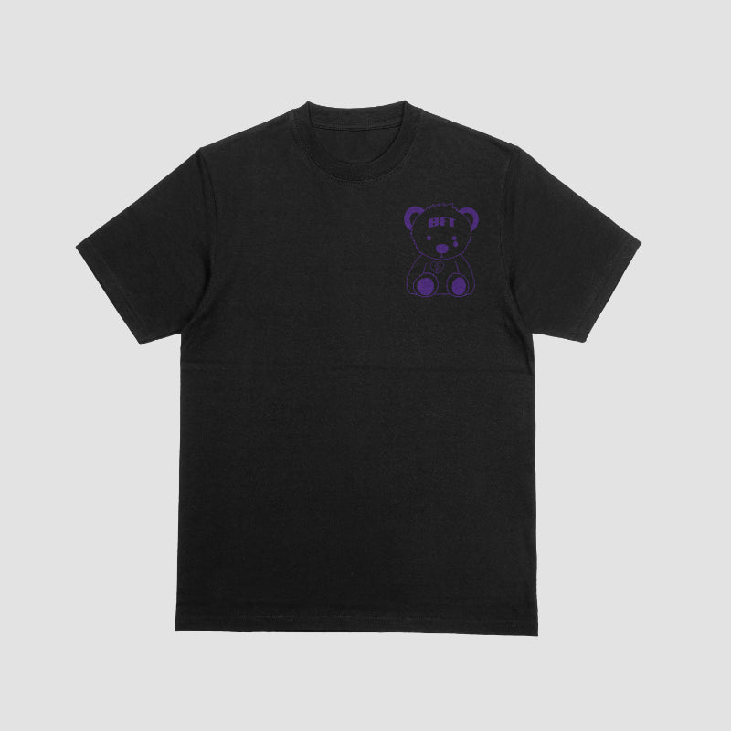 Purple/black BFT Broken Heart Teddy Bear T-Shirt